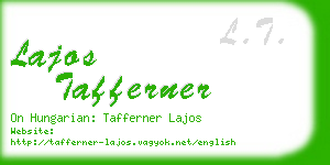 lajos tafferner business card